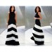 Black and White Long Dress